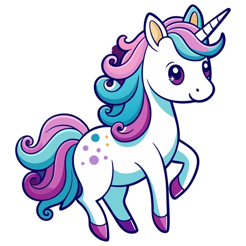 Magical Unicorn Transparent Sticker